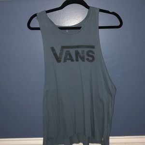 Blue vans logo tank top